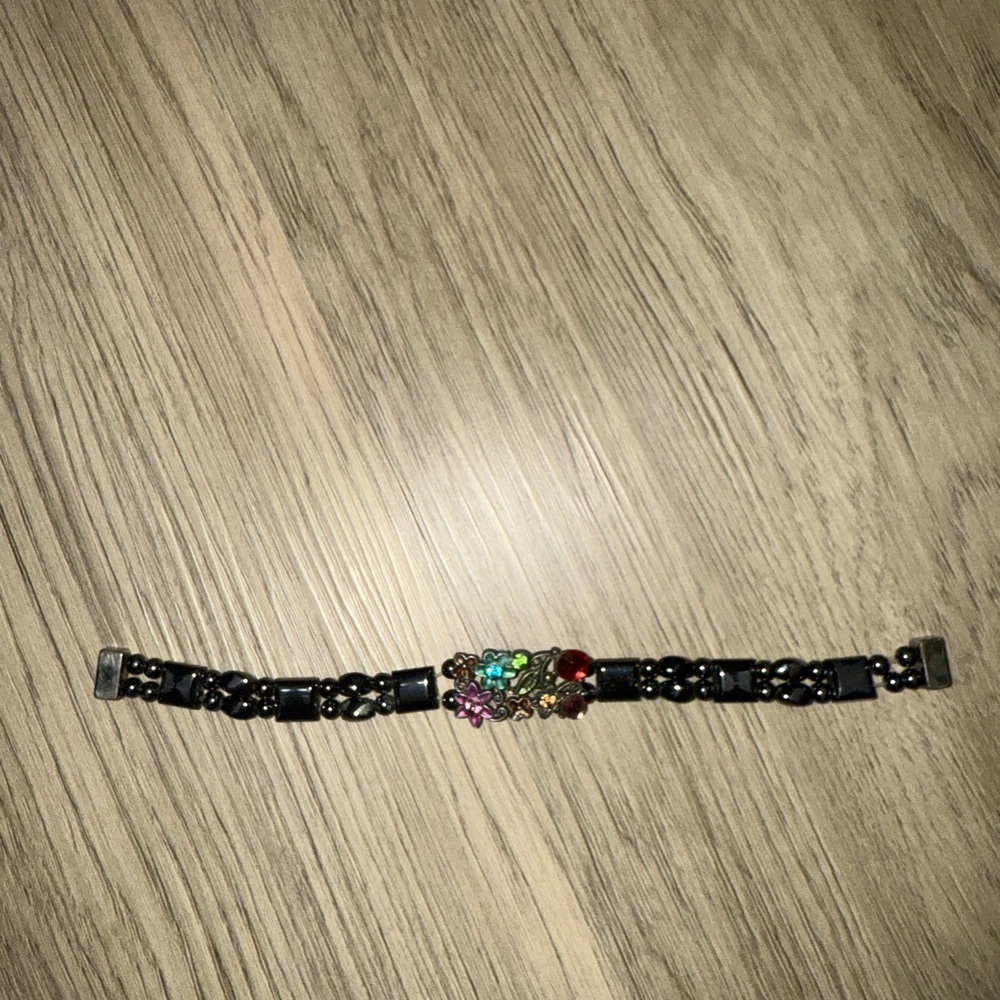 ⭐️Black‎ Beaded Bracelet with Colorful Accents⭐️